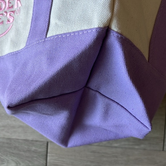Trader Joe's Pastel Mini Canvas Tote Bags 2025 LIMITED EDITION NWT - Lavender - Picture 6 of 7